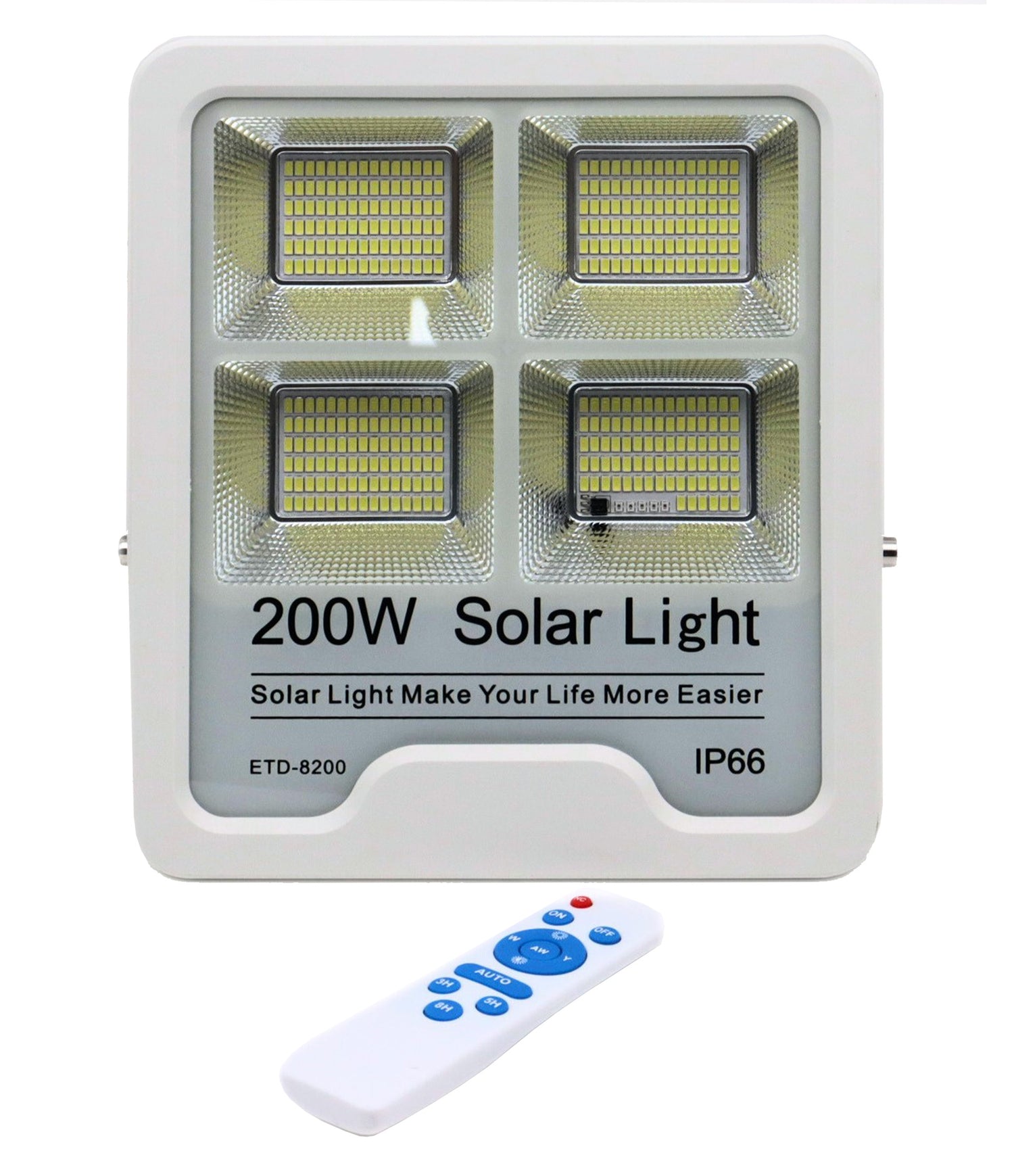 Lampa Solarna LED Panel Solarny Pilot IP66 Naświetlacz Sensor Zmierzchu